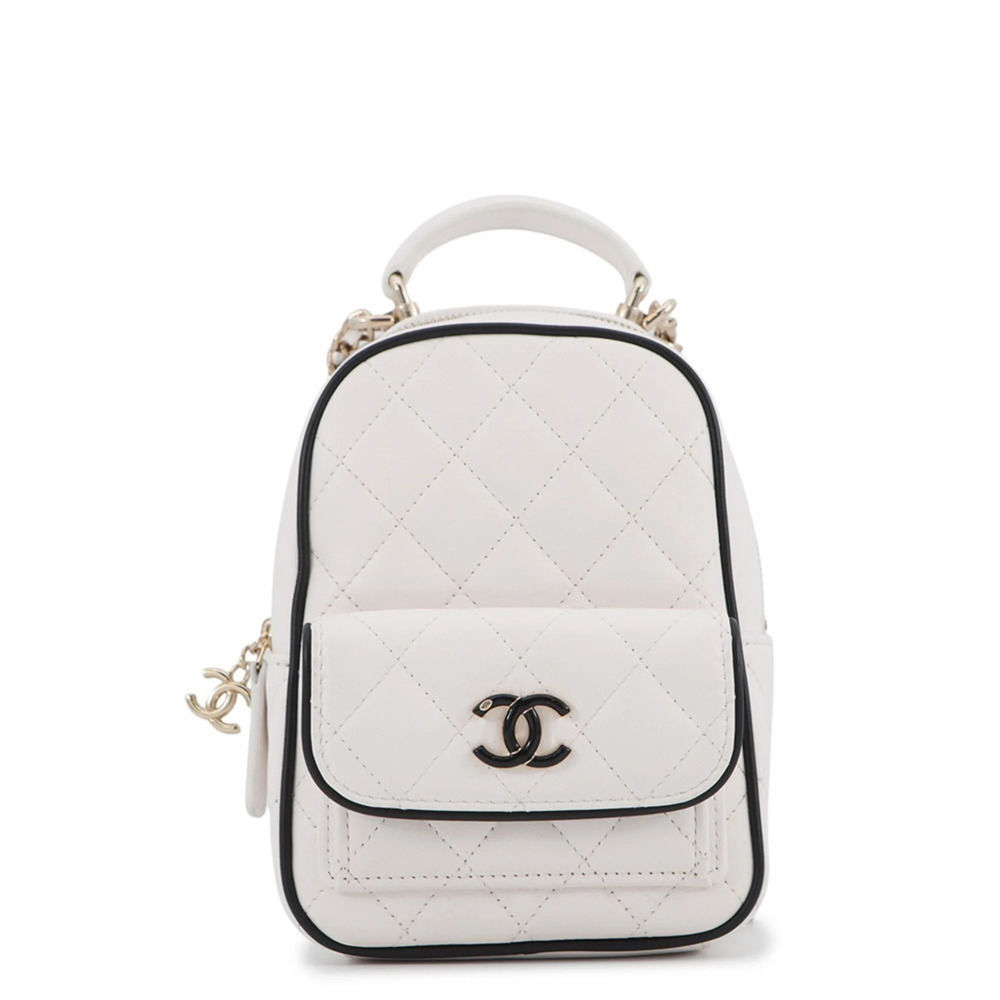 Chanel Matelassé Backpack with Coco Mark, Lambskin, AP3753, CHANEL 2-way Shou...